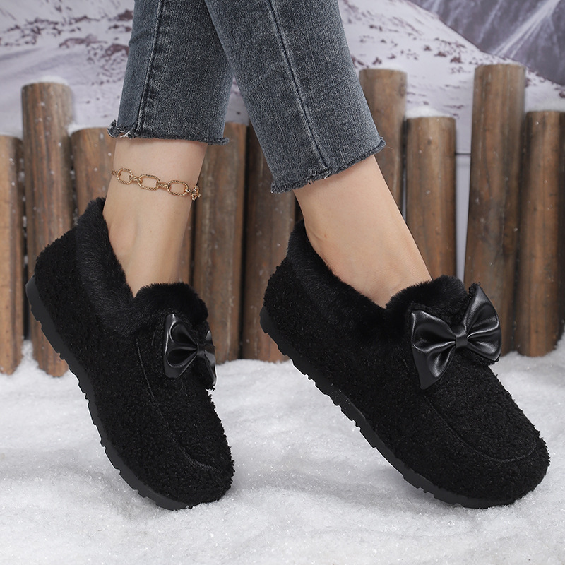 Sewing Fleece - Sapatos Femininos de Inverno Quentes, Mocassins