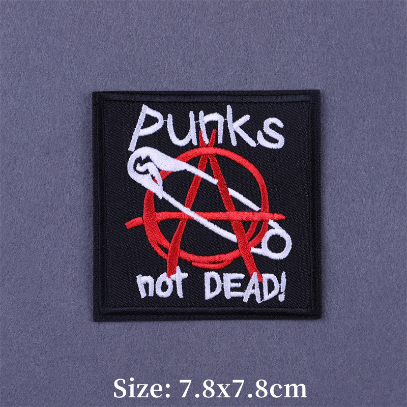 Punk bordado ferro em remendos - Velcro Sew On avaliação e preço