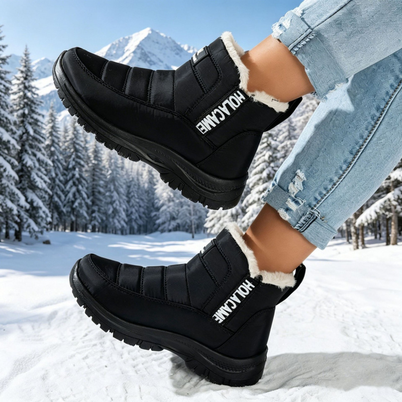 Botas de neve femininas com fo - Sewing Fleece avaliação e preço