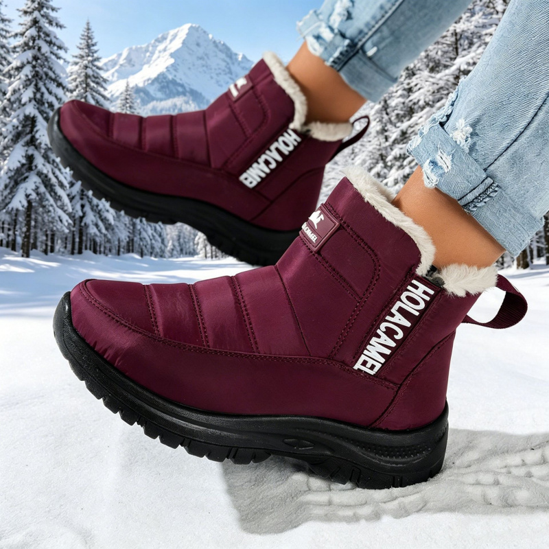 Botas de neve femininas com fo - Sewing Fleece avaliação e preço