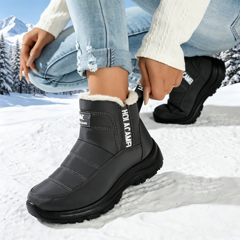 Botas de neve femininas com fo - Sewing Fleece avaliação e preço