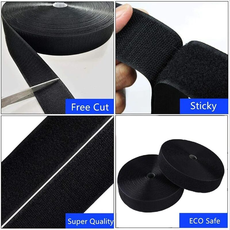 20-50mm preto branco gancho e  - Velcro Sew On avaliação e preço