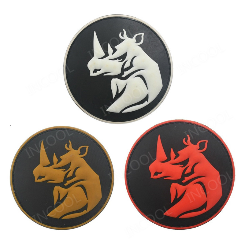 Rhino Head PVC Patch para Vest - Velcro Sew On avaliação e preço