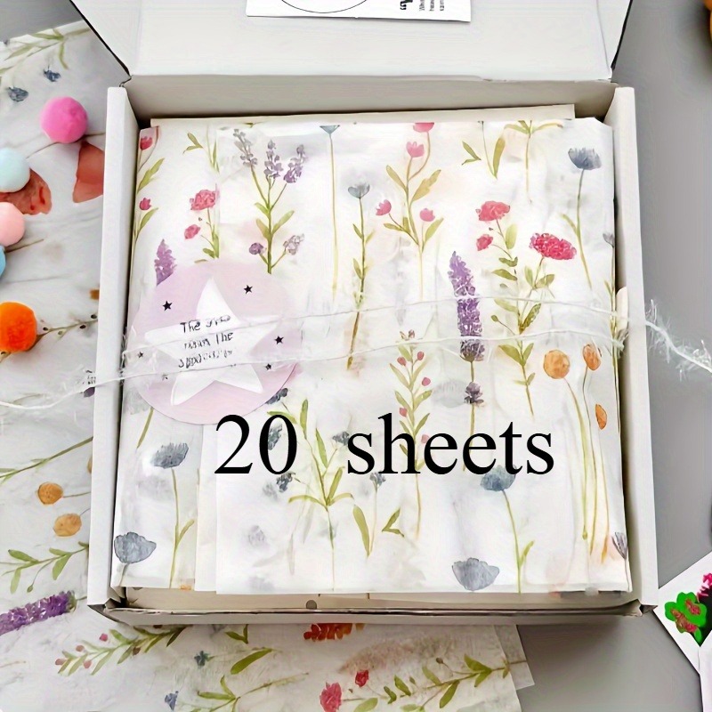 20 Folhas de Papel de Presente - Pattern Tissue Paper avaliação e preço